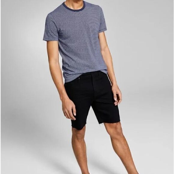 AND NOW THIS Men's 8" Denim Shorts black jeans short 29 New - Picture 2 of 6